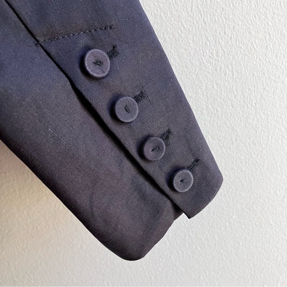 Eileen Fisher Zipper Front Blazer Women's Size M Ink Color Jacket Silk Lining - Picture 3 of 11